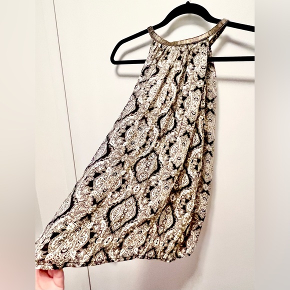 Joie Silk Halter Top, Black & White Print🖤🤍 (Size: M) **NEW WITHOUT TAGS!!🎁** - Picture 8 of 14